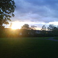写真: ブロックウェル公園の夕暮れ
