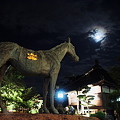 写真: おぼろ月と馬とmukkuさんとまさおさん＾＾