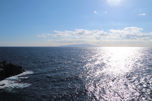 写真: 伊豆大島を臨む