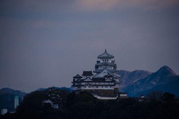 写真: himeji castle distant