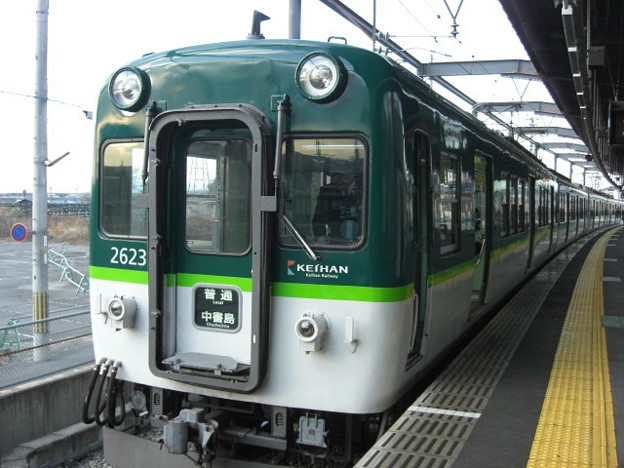 写真: 京阪旧電車