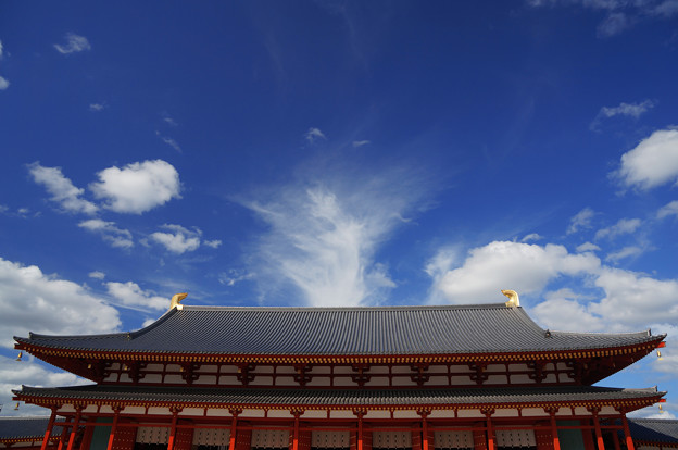 写真: 薬師寺の空