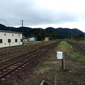 写真: 大沼駅から函館方面を望む