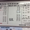 写真: 津軽鉄道金木駅発車時刻表