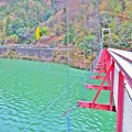 為栗駅と吊り橋(HDR)