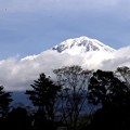 写真: 雲と富士山