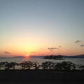 写真: 松江の夕日