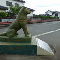 写真: 忠犬ハチ公像　藤島