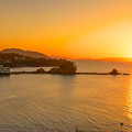 写真: 八代海（水俣・芦北）の夕陽