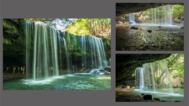 写真: 裏見の滝　collage