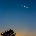 写真: 飛行機雲