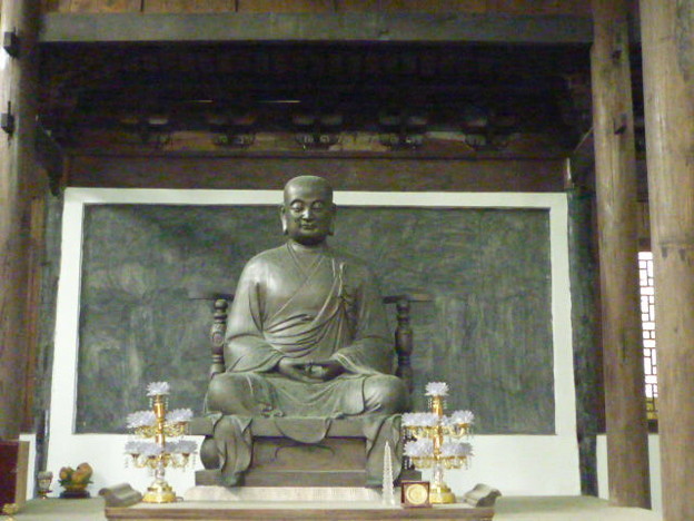写真: 薬師寺の僧尊崇〜国清寺開祖智顗像Statue of Zhiyi,Guoqing    T-emple