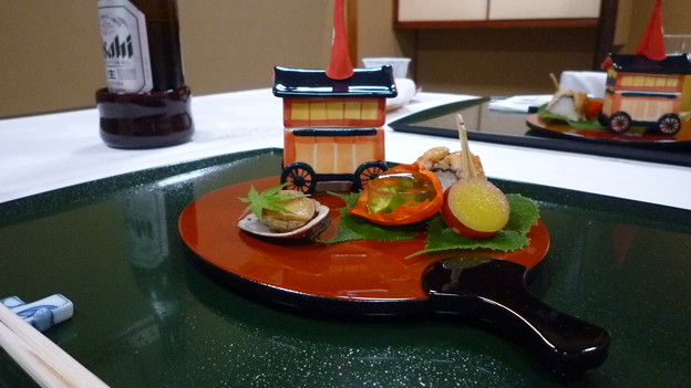 写真: ほんま京都やわ！「昼会席 はた織部｣ Repas fin