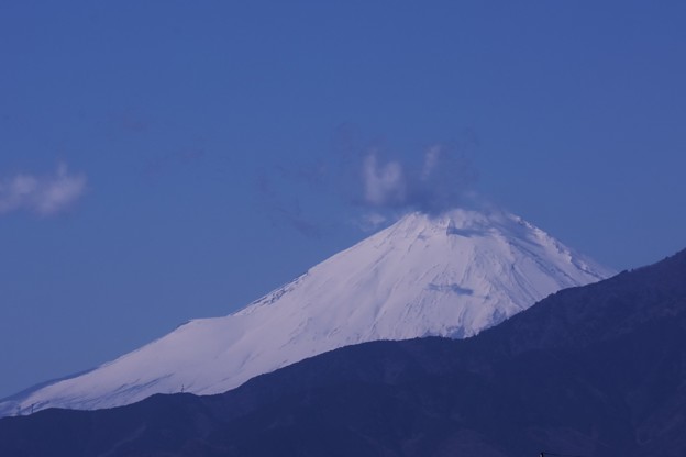 写真: 2021.02.16　駅前　富士山