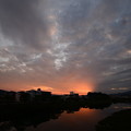 写真: 鏡川夕景
