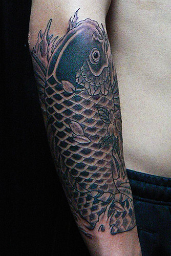 鯉　桜　波　腕/tattoo.タトゥー.刺青