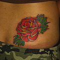 写真: 薔薇　赤　腰/tattoo.タトゥー.刺青
