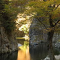 写真: 秋の三段峡(黒淵にて)