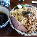 写真: 特製醤油つけ麺・夢あさひ麺太麺合盛り＠熊人・上田市