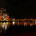 写真: 大橋川夜景　H30,2,22