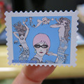 写真: 最初から切手風のラベル用紙