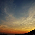写真: 夕暮れの七里ヶ浜