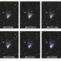 写真: ハッブルの変光星雲　半年の変化