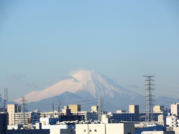 写真: なすの号車窓の富士山