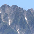 150731-71夏山登山・Ｋ１ピークより笠ヶ岳から前穂高岳までの拡大つなぎ写真（１７／３４）・西穂高岳