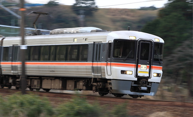 写真: 金谷・菊川カーブを駆け抜ける列車　４
