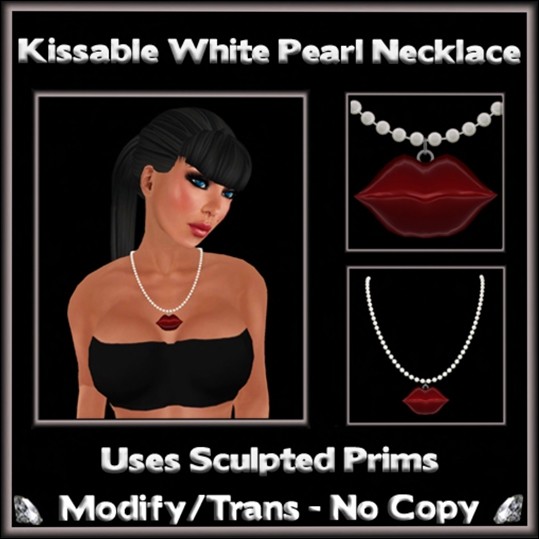 *ICED* Kissable White Pearl Necklace (AD)