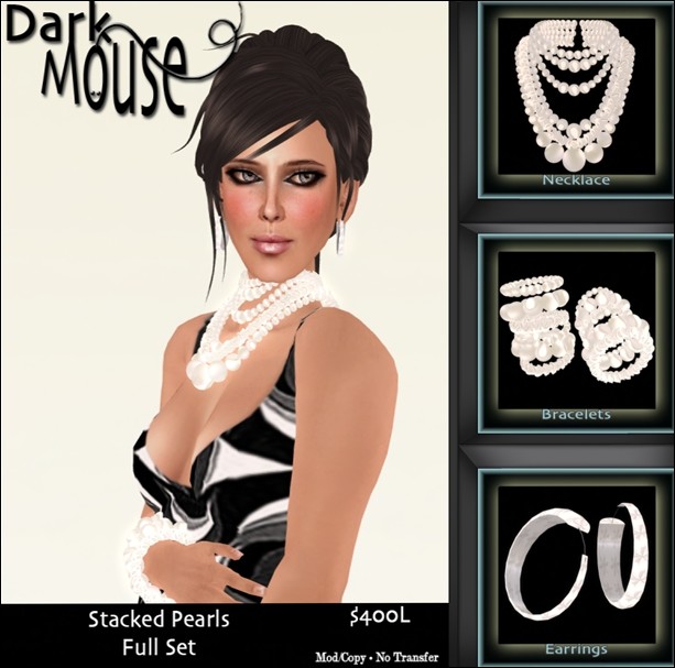 Dark Mouse  Stacked Pearls