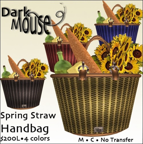 Dark Mouse Straw Summer Bag - 4 Colors