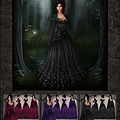 写真: Deluxe Fairy Tale Princess Gown -Darks