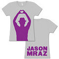 写真: PRE-ORDER Jason Mraz Womens Hand Heart T-shirt_JZCT113