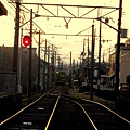写真: 黄昏行き電車