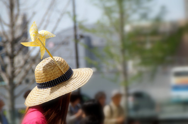 Photos: 麦藁帽に風車