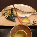 写真: 鮎の塩焼きと蓼酢