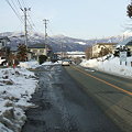 写真: 福島県道64号の冬 - 生井 - 下り坂 - 2