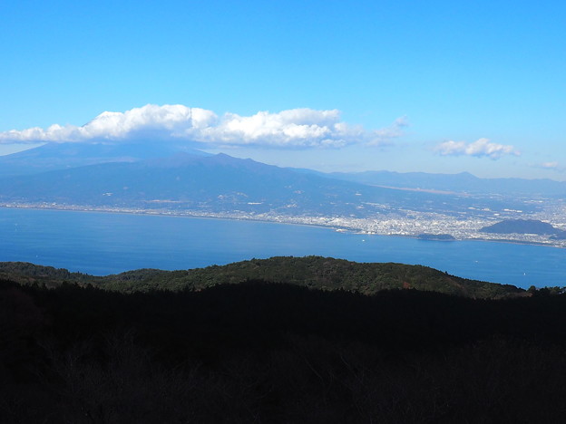 だるま山高原レストハウスより富士山と愛鷹山
