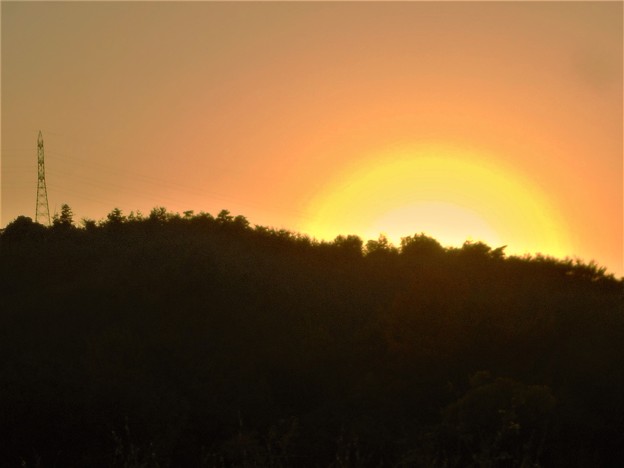写真: 平木山の落日