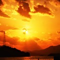 写真: 赤石の鼻の夕陽＠瀬戸内海
