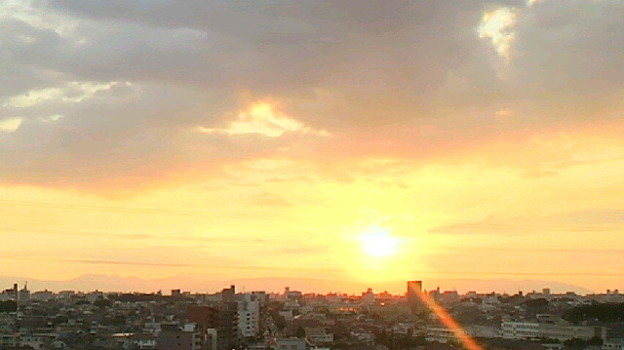 写真: 名古屋の夕日２