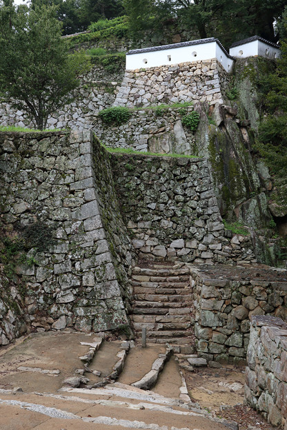写真: 備中松山城の高石垣