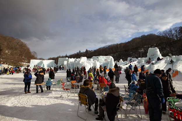 写真: 氷濤祭りの様子
