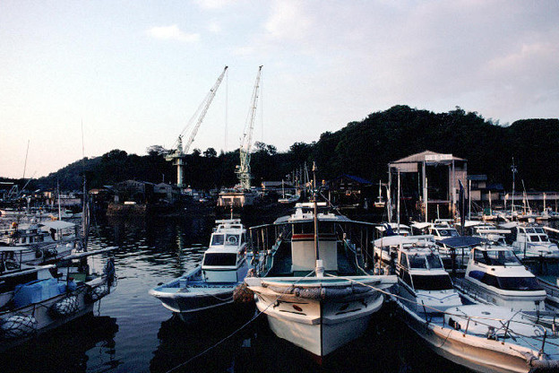 写真: 松山港のクレーン(1998/10/5)(s112/9)
