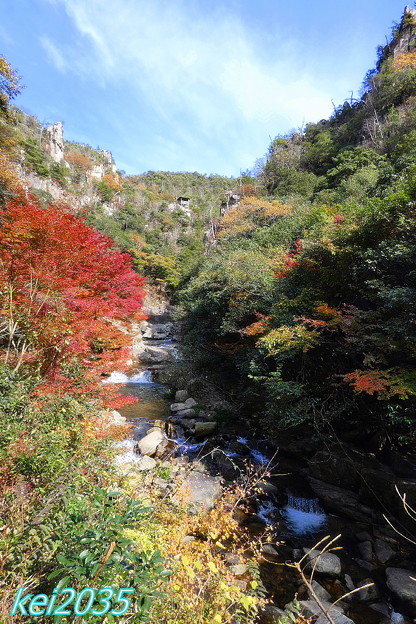 写真: 豪溪の紅葉