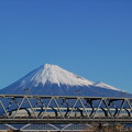 写真: 500系と富士山＠富士川