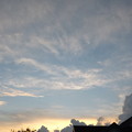 写真: 夕焼けと雲
