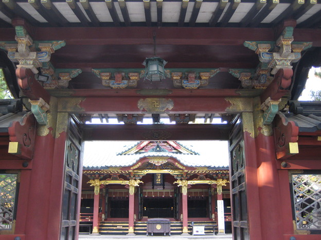 写真: 根津神社（文京区根津）唐門・拝殿